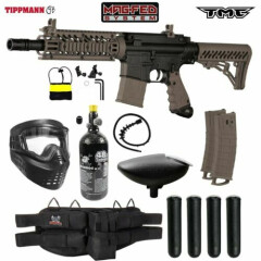 Maddog Tippmann TMC MAGFED Silver HPA Paintball Gun Marker Starter Kit - Tan