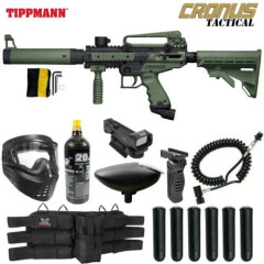 Maddog Tippmann Cronus Tactical CO2 Red Dot Paintball Gun Marker Package Olive