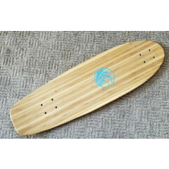 White Wave Rocket longboard skateboard deck 31" long 9" wide bamboo maple 