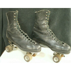 Vtg RIEDELL Red Wing Boots ROLLER SKATES Sure-Grip Olympian Size 8 Plates FO-MAC