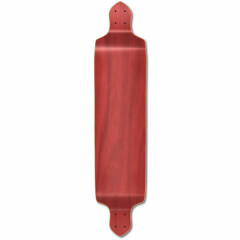 Yocaher Drop Down Blank Longboard Deck - Stained Red (DECK ONLY)