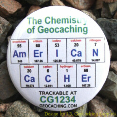 American Cacher - Trackable Chemistry of Geocaching Button