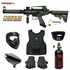 Tippmann Maddog Cronus Tactical Protective HPA Paintball Gun Package Olive