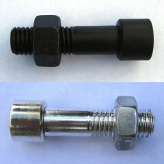 Fake Hollow Bolt Geocache Container - Black & Shiny Pair