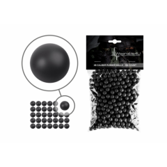 Wearable4U .68 Cal Reusable Black Rubber Balls for Paintball Gun 100 pack