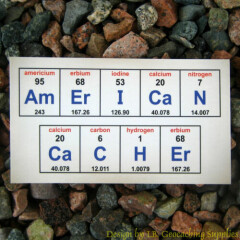AmErICaN CaCHEr - 20 Chemistry of Geocaching Swag Cards