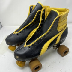 Vintage Marco Polo Warrior Roller Skates Men's Black & Yellow Size 10 Read Descr