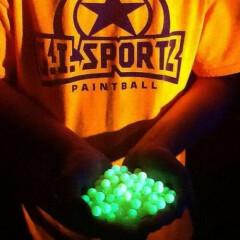 .50 Cal. G.I. Sports Craze UV Glow in the Dark Paintballs 500 /bag