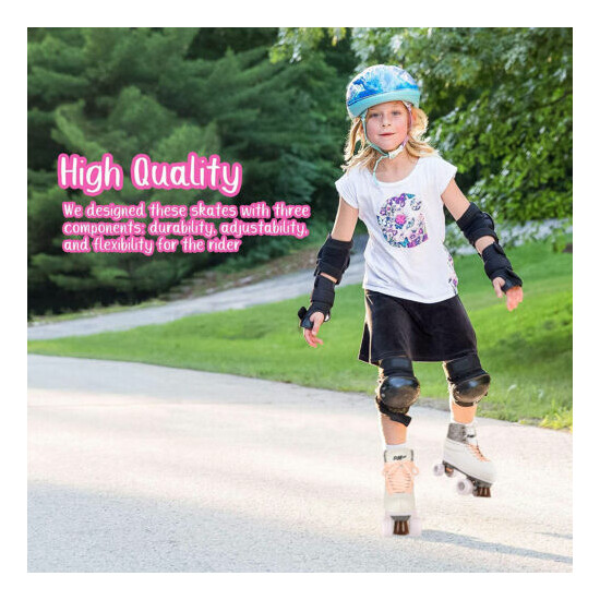 Roller Skates for Girls Size 3 Diamond for Toddler and Kids Derby Quad Skate image {4}