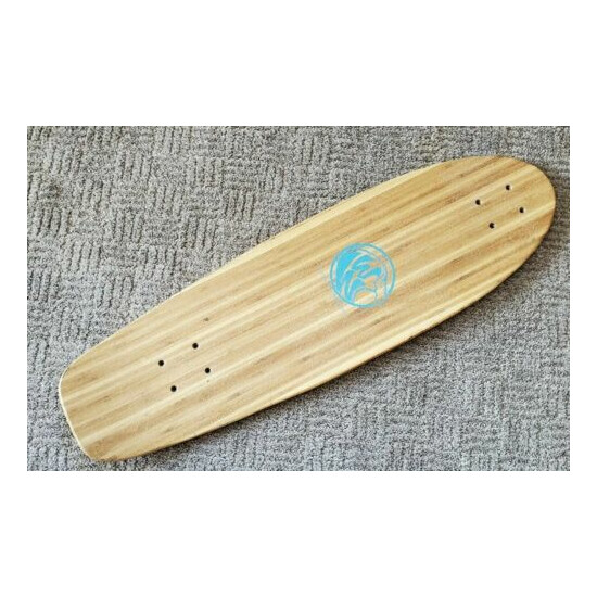 White Wave Rocket longboard skateboard deck 31" long 9" wide bamboo maple  image {1}