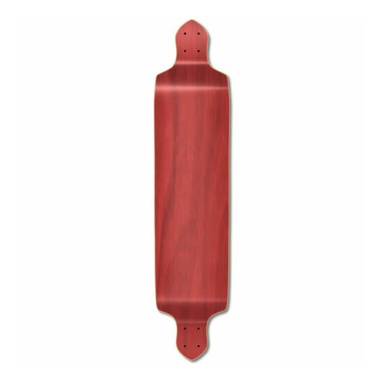 Yocaher Drop Down Blank Longboard Deck - Stained Red (DECK ONLY) image {1}