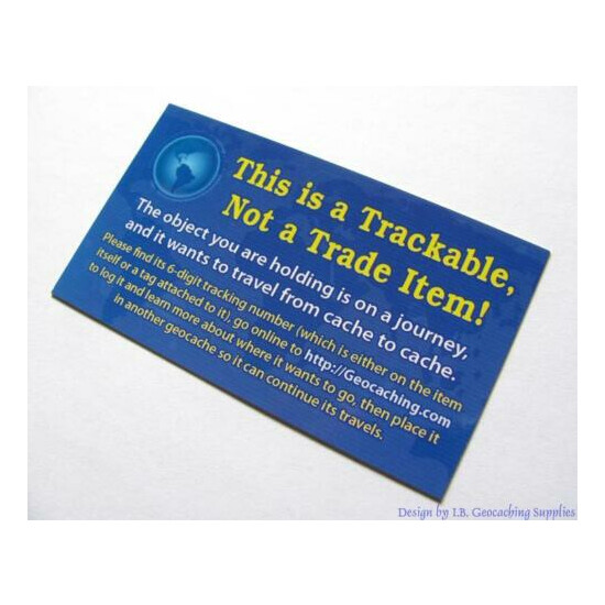 20 Geocaching Trackables Info Cards - 2-Sided image {1}