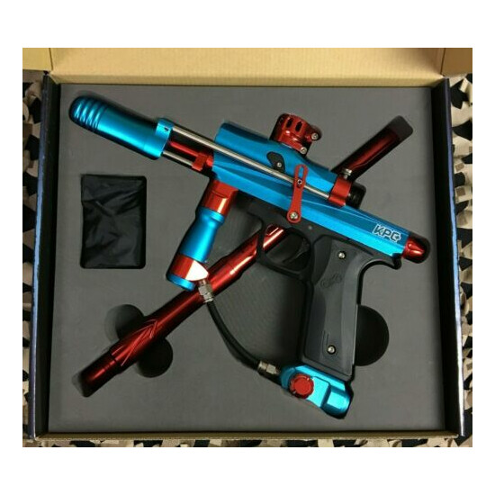 New Azodin KPC+ Pump Paintball Gun - Teal/Orange image {5}
