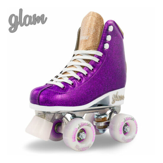 Crazy Skates GLAM | Size Adjustable Glitter Roller Skates Girls Ladies Kids Quad image {7}