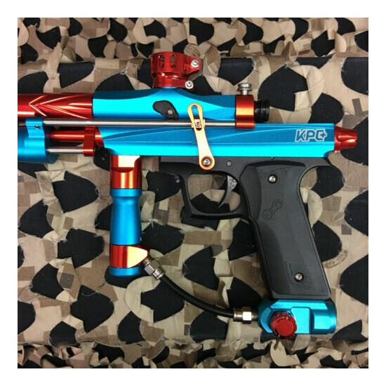 New Azodin KPC+ Pump Paintball Gun - Teal/Orange image {6}