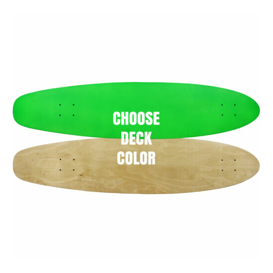 MOOSE Longboard Skateboad Deck 9" x 40" Kicktail Cruiser Maple image {1}