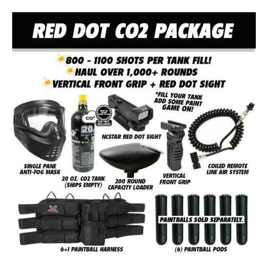 Maddog Tippmann Cronus Tactical CO2 Red Dot Paintball Gun Marker Package Olive image {2}