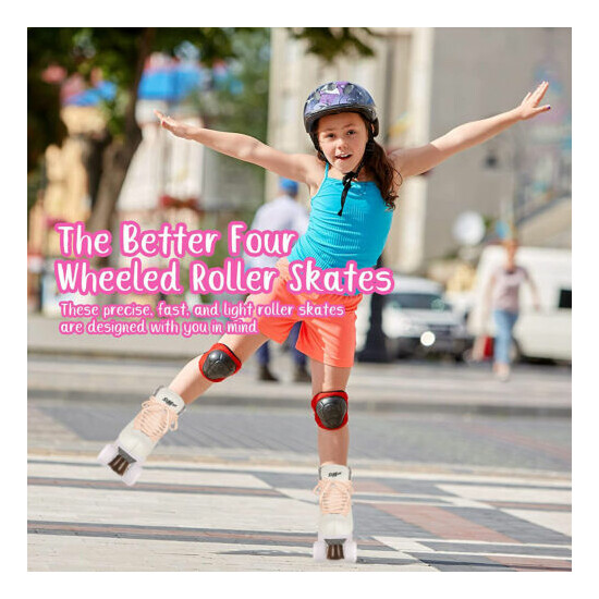 Roller Skates for Girls Size 3 Diamond for Toddler and Kids Derby Quad Skate image {5}