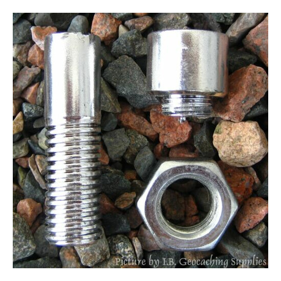 Fake Hollow Bolt Geocache Container - Shiny image {1}