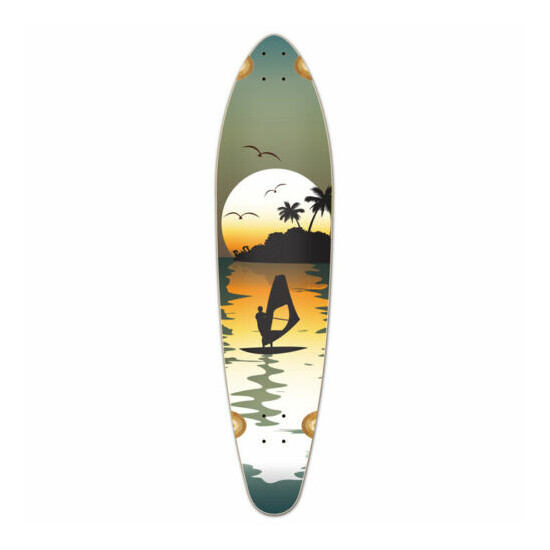 Yocaher Kicktail Longboard Deck - Surfer (DECK ONLY) image {1}