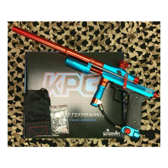 New Azodin KPC+ Pump Paintball Gun - Teal/Orange image {1}