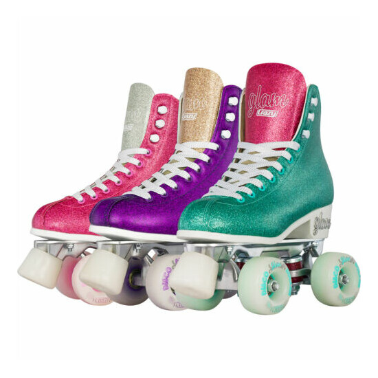 Crazy Skates GLAM | Size Adjustable Glitter Roller Skates Girls Ladies Kids Quad image {3}