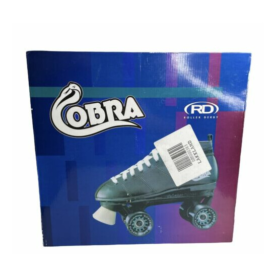 Cobra Roller Derby Skates Leather Black U341 Raw Riptide Speed w Box Mens Sz 10 image {1}