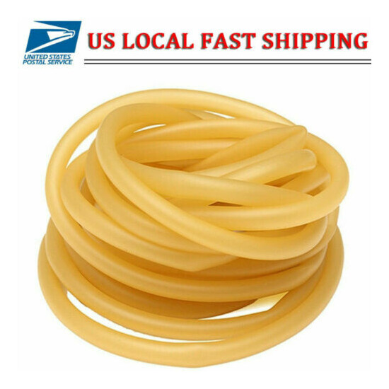 Natural Latex Rubber Band Tube 1 Meters for Slingshot Catapult Elastic 6x9mm USA image {1}
