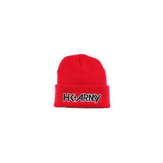 HK Army Beanie - HK Logo - Red - Paintball image {1}