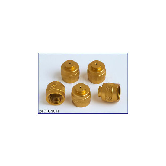 5 Paintball CO2 Tank Thread Protectors Cap Thread Savers YELLOW / GOLD np image {1}