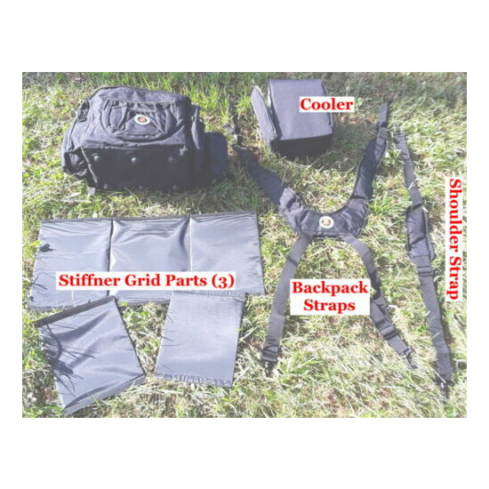 Disc Golf Cooler Bag with Removable cooler - Backpack straps - Shoulder Strap image {11}