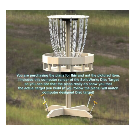 PDF Plans Disc Golf Target Professionally Designed meets PDGA Standards Frisbee image {9}